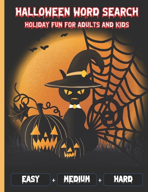Front cover_Halloween Word Search Holiday Fun For Adults and Kids