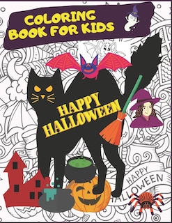 Front cover_Happy Halloween. Coloring Book For Kids.