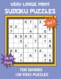 Front cover_Very Large Print Sudoku Puzzles for Seniors