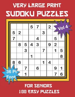 Couverture_Very Large Print Sudoku Puzzles for Seniors