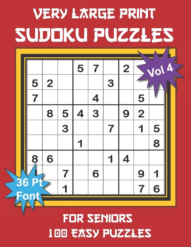 Couverture_Very Large Print Sudoku Puzzles for Seniors