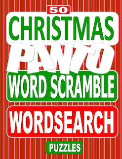 Front cover_50 Christmas Panto Word Scramble Word Search Puzzles
