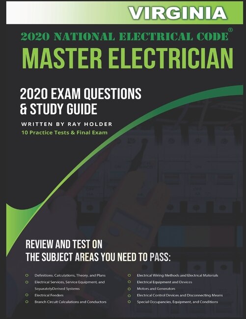 Front cover_Virginia 2020 Master Electrician Exam Study Guide and Questions