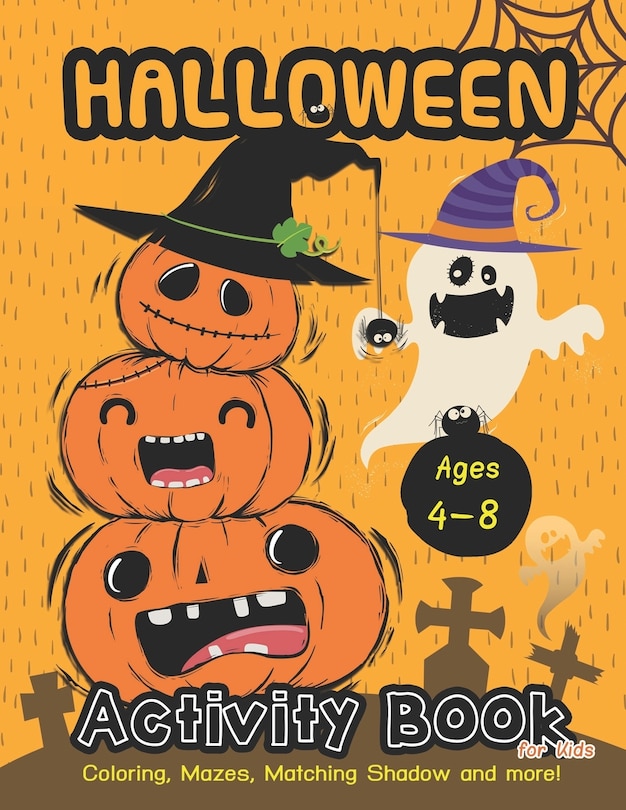 Couverture_Halloween Activity BooK for kids Ages 4-8