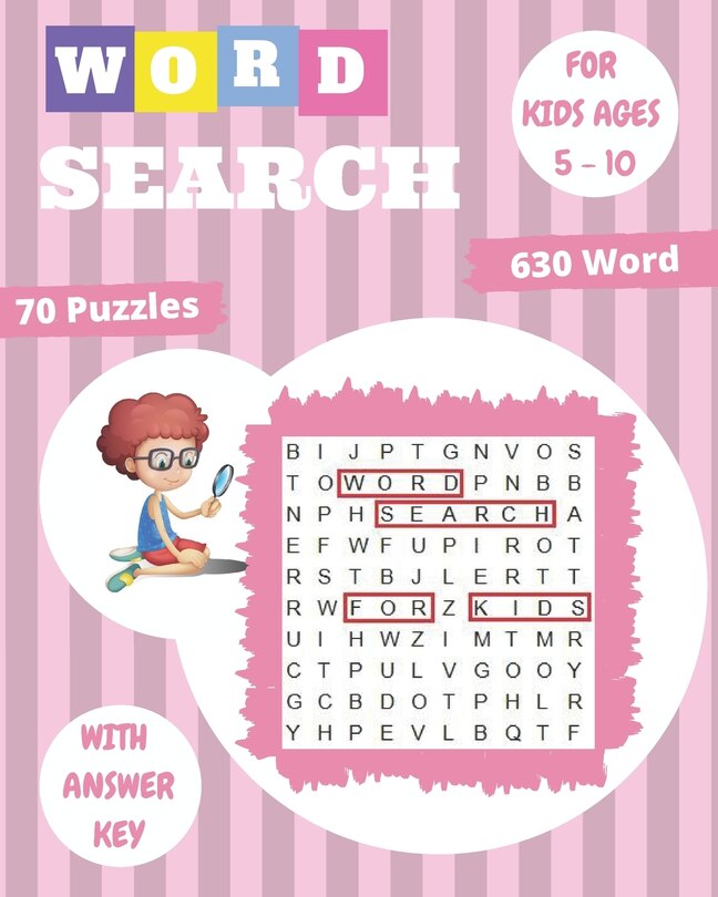 word search for kids ages 5-10: 70 Easy Large Print Word Find Puzzles for Kids, Improve Spelling, Vocabulary, and Memory For Kids!