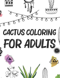 Front cover_Cactus Coloring For Adults