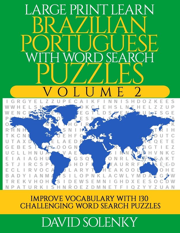 Couverture_Large Print Learn Brazilian Portuguese with Word Search Puzzles Volume 2