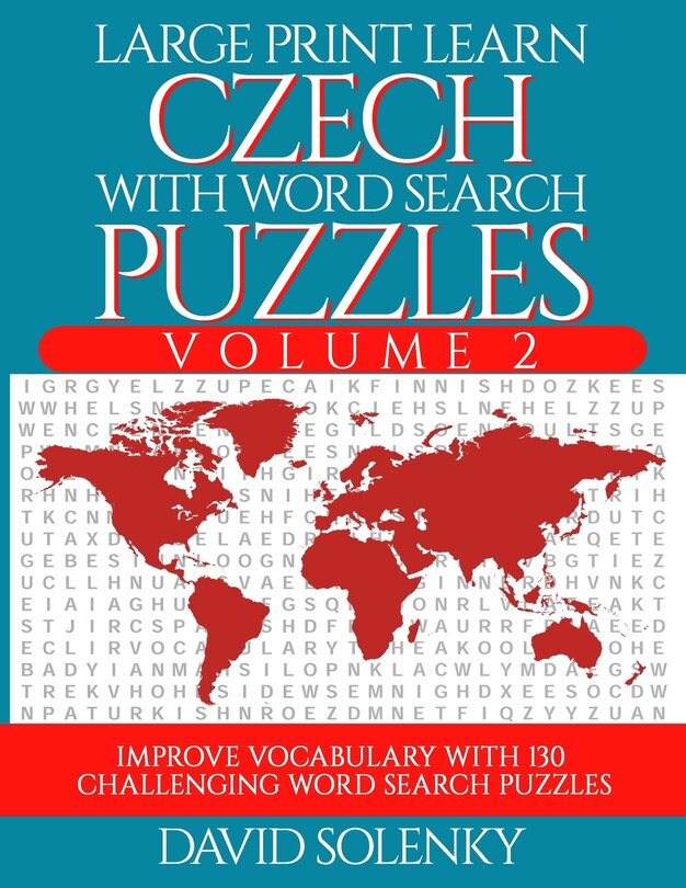 Front cover_Large Print Learn Czech with Word Search Puzzles Volume 2