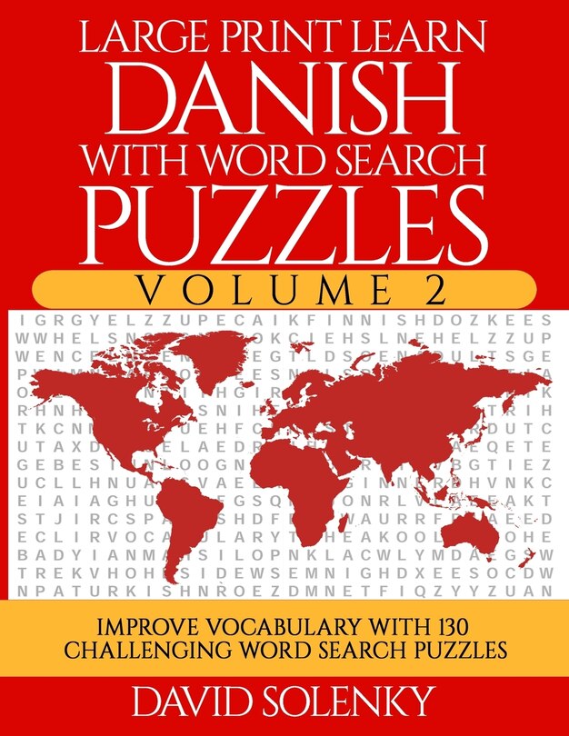 Front cover_Large Print Learn Danish with Word Search Puzzles Volume 2