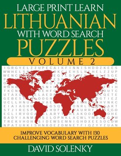 Front cover_Large Print Learn Lithuanian with Word Search Puzzles Volume 2
