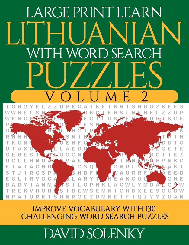 Front cover_Large Print Learn Lithuanian with Word Search Puzzles Volume 2