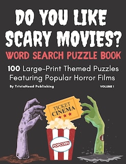 Front cover_DO YOU LIKE SCARY MOVIES? Word Search Puzzle Book, Volume 1