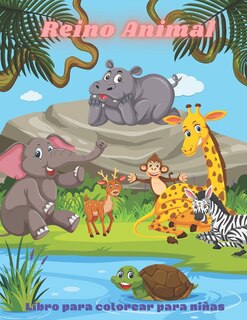 Front cover_Reino Animal - Libro para colorear para niñas