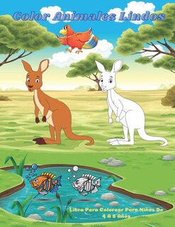Front cover_Color Animales Lindos - Libro Para Colorear Para Niños De 4 A 8 Años