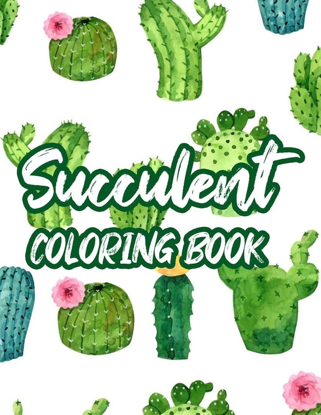 Front cover_Succulent Coloring Book