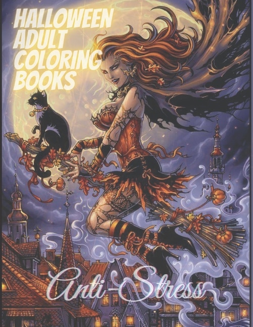 Couverture_Halloween Adult Coloring Book Anti-Stress