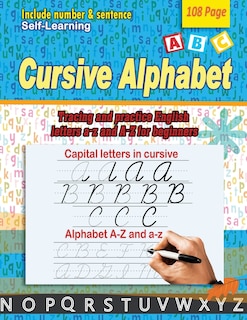 Cursive alphabet: Tracing and practice English letters a-z and A-Z for beginners