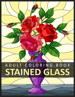 Front cover_Stained Glass Adult Coloring Book