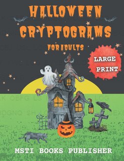 Front cover_Halloween Cryptograms For Adults Large Print