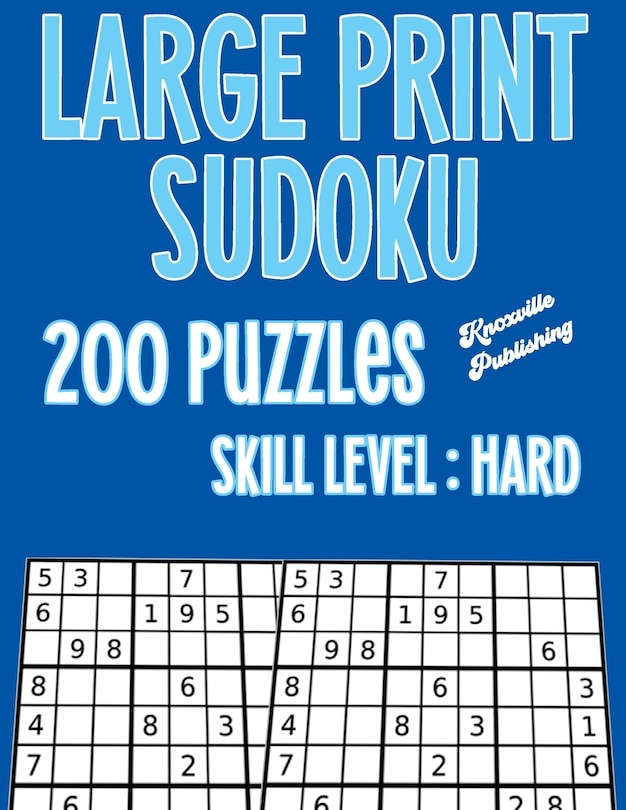 Couverture_Large Print Sudoku 200 Puzzles Skill Level
