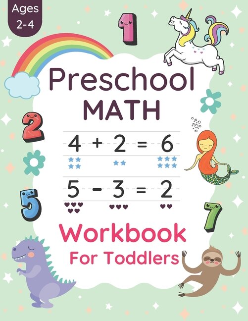 Front cover_Preschool Math Workbook For Toddlers Ages 2-4