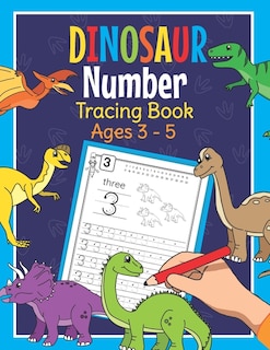 Couverture_Dinosaur Number Tracing Book Ages 3 - 5
