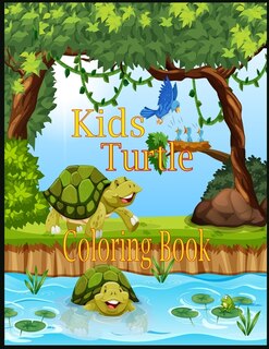Front cover_Kids Turtle Coloring Book