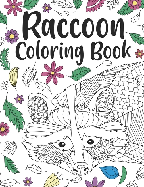 Front cover_Raccoon Coloring Book