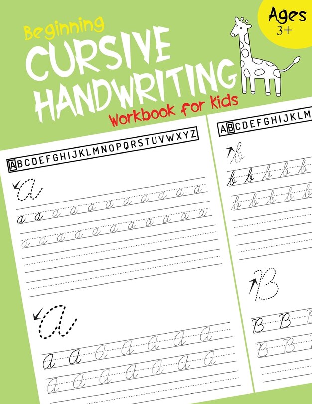 Front cover_Beginning Cursive Handwriting Workbook for Kids