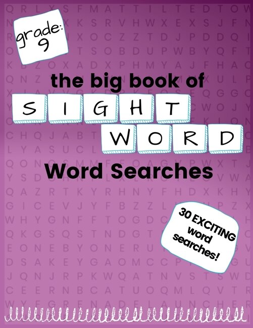 Front cover_The Big Book of NINTH GRADE Sight Word Word Searches