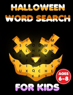 Front cover_Halloween Word Search For Kids Ages 6-8