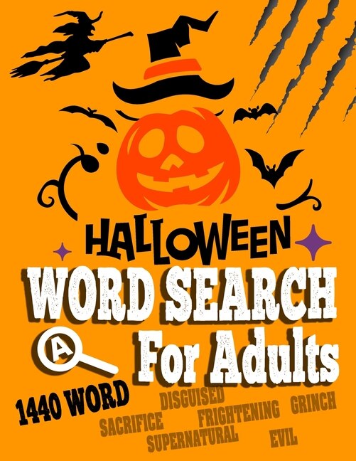 Front cover_Halloween Word Search For Adults