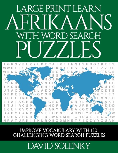 Front cover_Large Print Learn Afrikaans with Word Search Puzzles