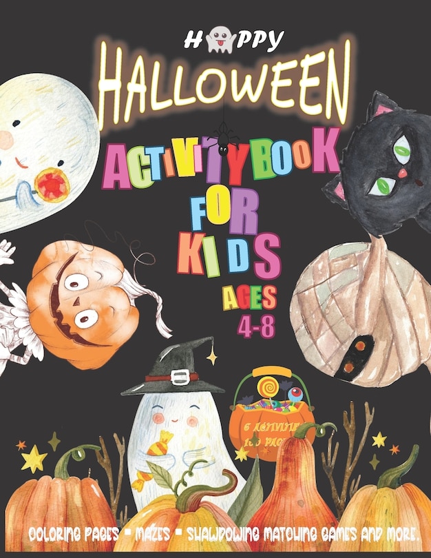 Front cover_Halloween Activity Book for Kids Ages 4-8