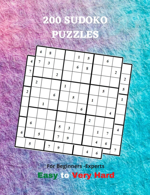 Couverture_200 SUDOKU PUZZLES For Beginners-Experts Easy to Very Hard