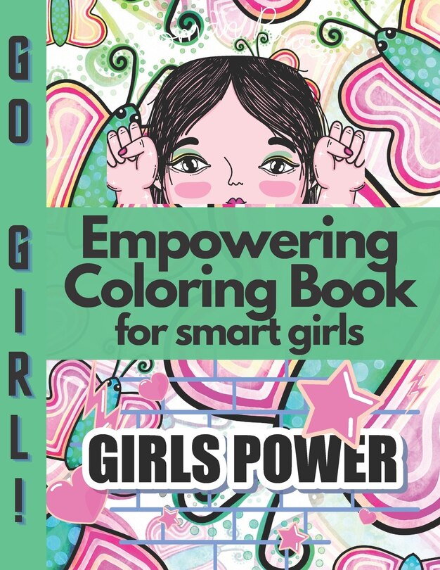 Front cover_Empowering Coloring Book for smart girls
