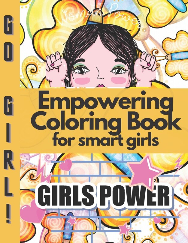 Front cover_Empowering Coloring Book for smart girls