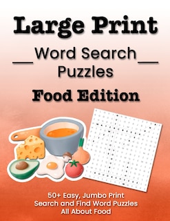 Front cover_Large Print Word Search Puzzles Food Edition