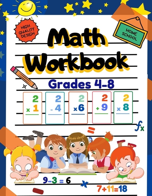 Front cover_Math Workbook Grades 4-8