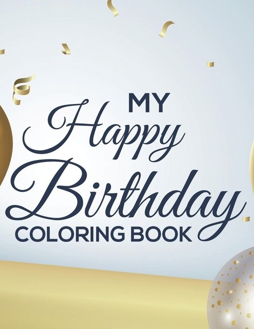 Front cover_My Happy Birthday Coloring Book