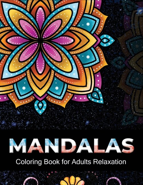 Front cover_Mandalas coloring book for adults relaxation