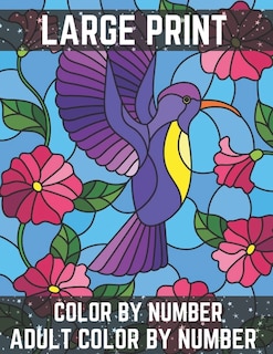 Front cover_Large Print Color By Number Adult Color By Number