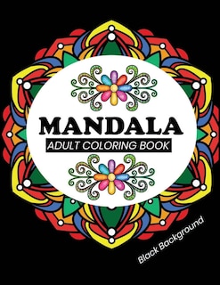 Couverture_Mandala adult coloring book Black Background