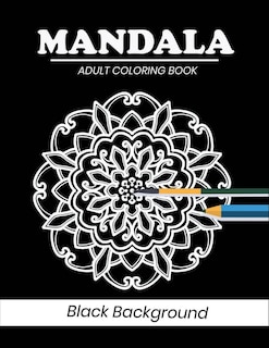 Front cover_Mandala coloring book Black Background