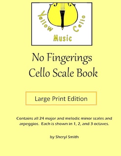 Couverture_No Fingerings Cello Scale Book Large Print Edition