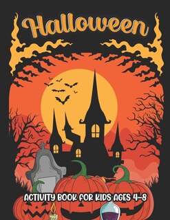 Front cover_Halloween activity books for kids ages 4-8