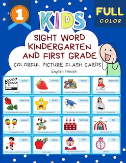 Front cover_Sight Word Kindergarten and First Grade Colorful Picture Flash Cards English Finnish