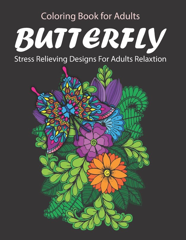 Front cover_Butterfly Coloring Book For Adults
