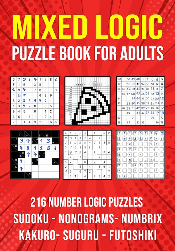 Front cover_Logic Puzzle Book for Adults Mixed