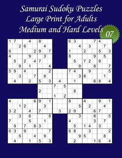 Front cover_Samurai Sudoku Puzzles - Large Print for Adults - Medium and Hard Levels - N°07